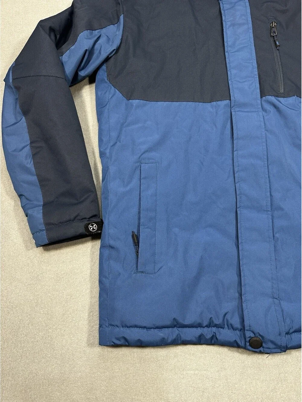 Hawke & Co Men’s Small Waterproof Insulated Hooded Jacket Blue Winter Coat